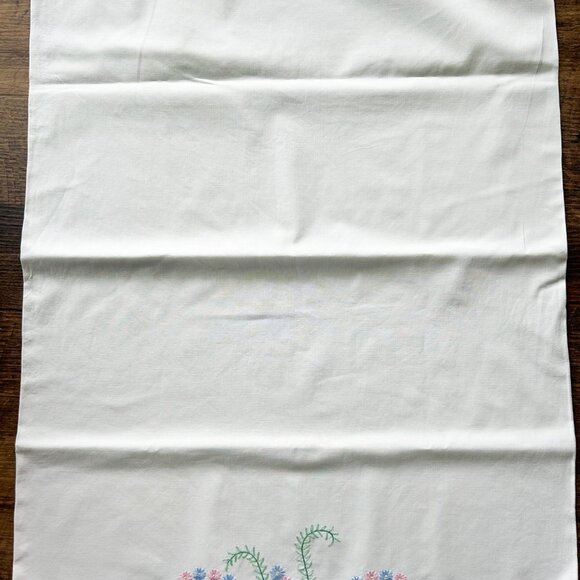 Crochet Pillow Case Embroidered Pillow Case Vintage Pillow Case Cottage Decor - Picture 6 of 6